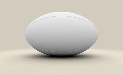 Tableaux ronds sur aluminium brossé Sports de balle Ballon de rugby isolé