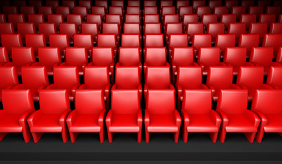 Naklejka premium Empty cinema hall with auditorium