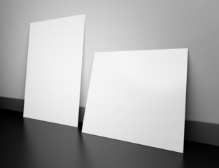 3d empty frames in interior