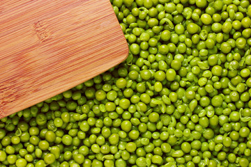 Wooden Board and Peas
