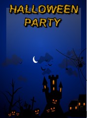 Halloween party invitation vector