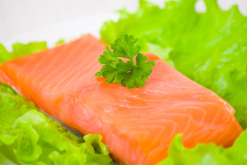 fresh smoked salmon fillet