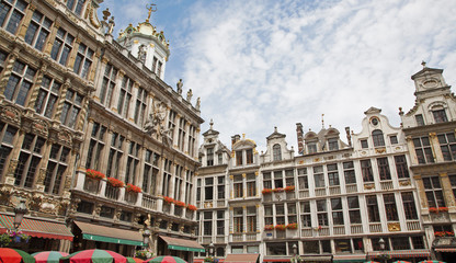 Fototapeta na wymiar Brussels - The facade of palaces from main square