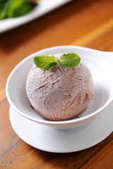 ice cream with chocolate