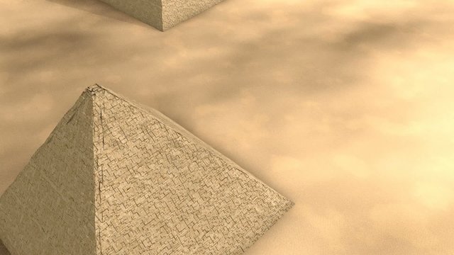 Aerial View Egypt Pyramids Animation.