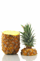 Pineapple Cuttet Isolated On White