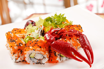 sushi with see cancer