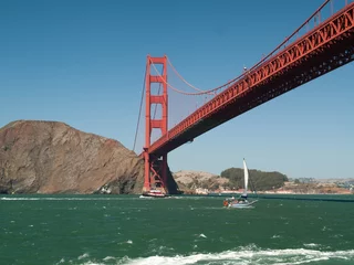 Fotobehang Vue sur le pont du Golden Gate bridge © Sébastien Closs