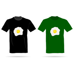 T-shirt with eggs vector illustration