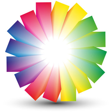 colorful 3d design element, business icon