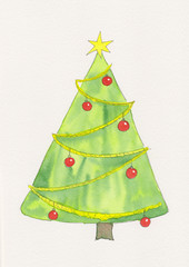 Fototapeta premium Weihnachtsbaum mit Stern