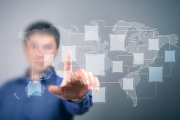 Internet concept of global technology