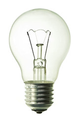incandescent bulb isolated on pure white background