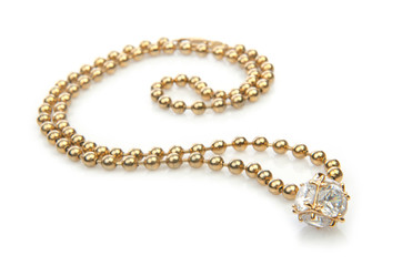 Necklace isolated on the white