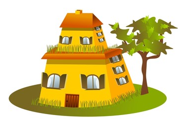 żółty domek © bruniewska