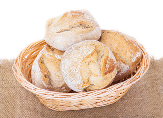Basket with Bakery Products