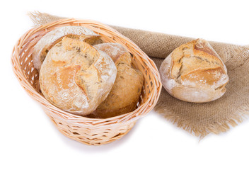 Basket with Bakery Products