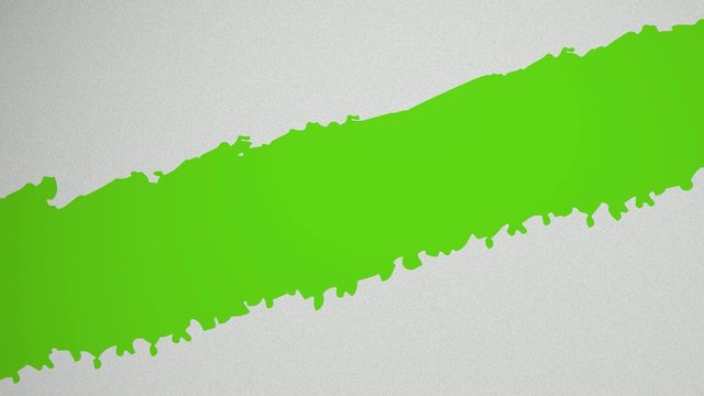 Roller paint brush animation, green screen.