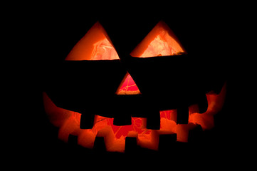 Zucca di halloween illuminata