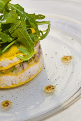 Cuisine, gastronomie, mangue, crabe, entrée, plat