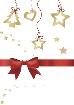 Weihnacht mit Schleife dezent