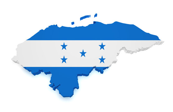 Honduras Map 3d Shape