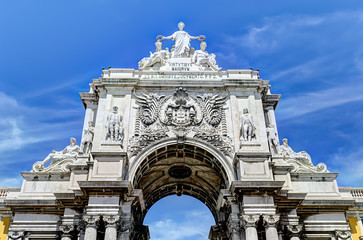 Obraz premium Arch at the Commerce Square, Lisbon, Portugal