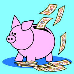 tirelire, argent, économie, fortune, fric, trésor, or