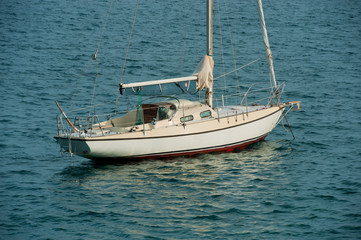 Sailboat anchored
