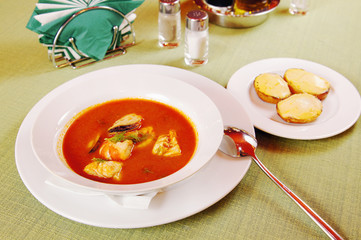 Bouillabaisse - Soup with seafoods