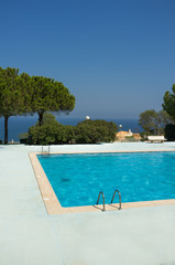 Scenic ocean view pool
