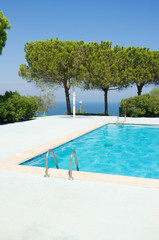 Scenic ocean view pool