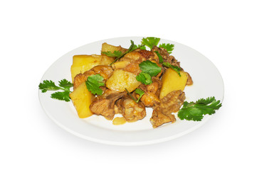 Potato stewed chicken