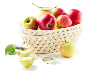 yellow  apples in the basket