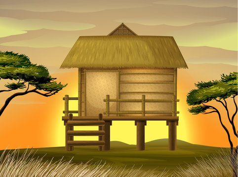 Bamboo hut