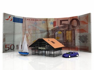 house car boat and euro