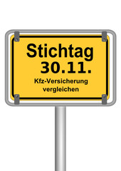 Schild Versicherungsvergleich