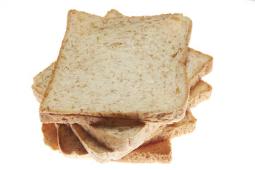 Wholewheat bread on stack.