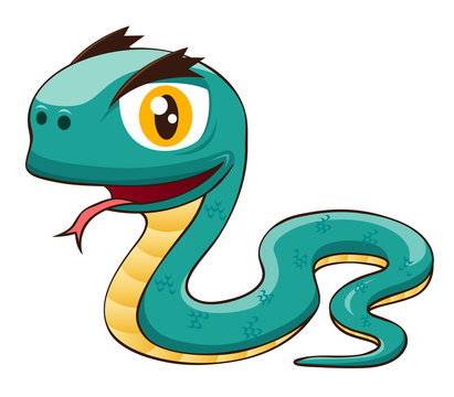 illustration of Cartoon snake