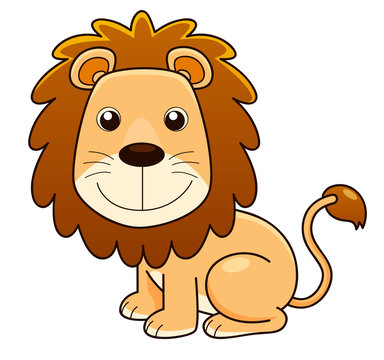 illustration of Lion cartoon Vector