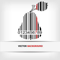 Barcode image with red strip