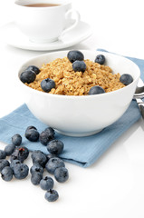 Granola with fresh blueberries