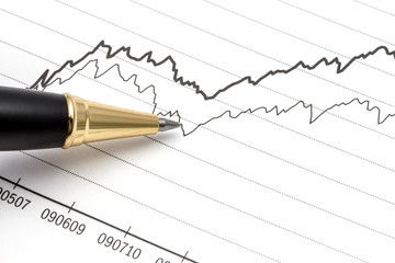 Fototapeta premium Analyzing the stock market