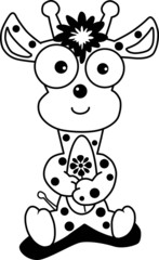 Giraffe cartoon vector