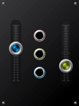 Slideable volume knobs with holes