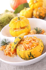 pumpkin stuffed with risotto