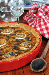 Tarte salée au fromage de chèvre et graines de pavot