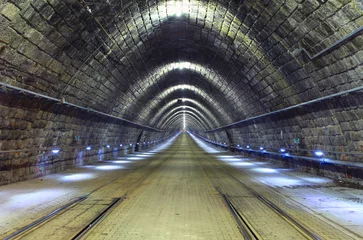 Crédence de cuisine en verre imprimé Tunnel Tunnel de métro