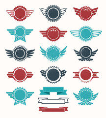 Vintage grunge style design elements. Vector illustration.