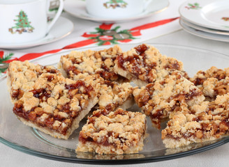 Platter of Strawberry Nut Bars